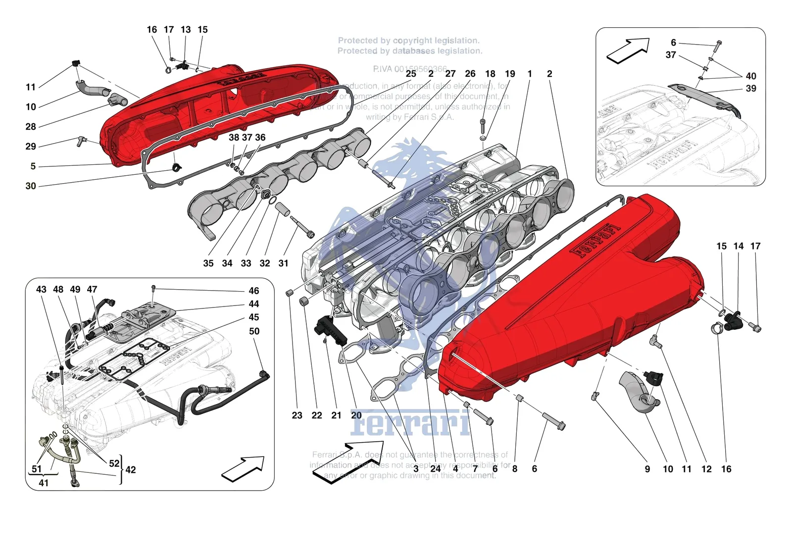 Ferrari Monza SP1 [ENGINE] - B.14 - ENGINE INTAKE DUCT exploded diagram