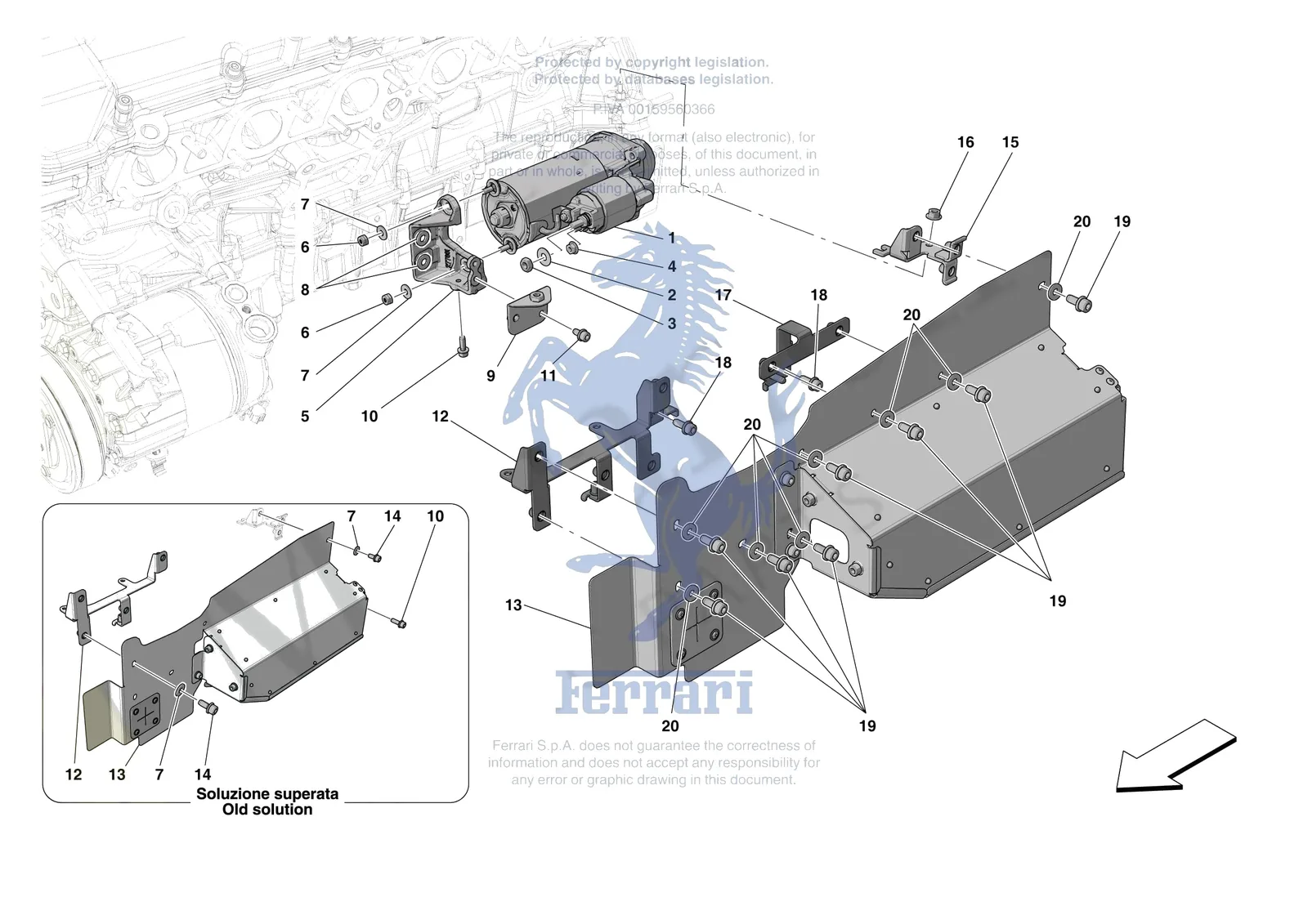 Ferrari Monza SP1 [ENGINE] - B.31 - ELECTRIC STARTER MOTOR exploded diagram