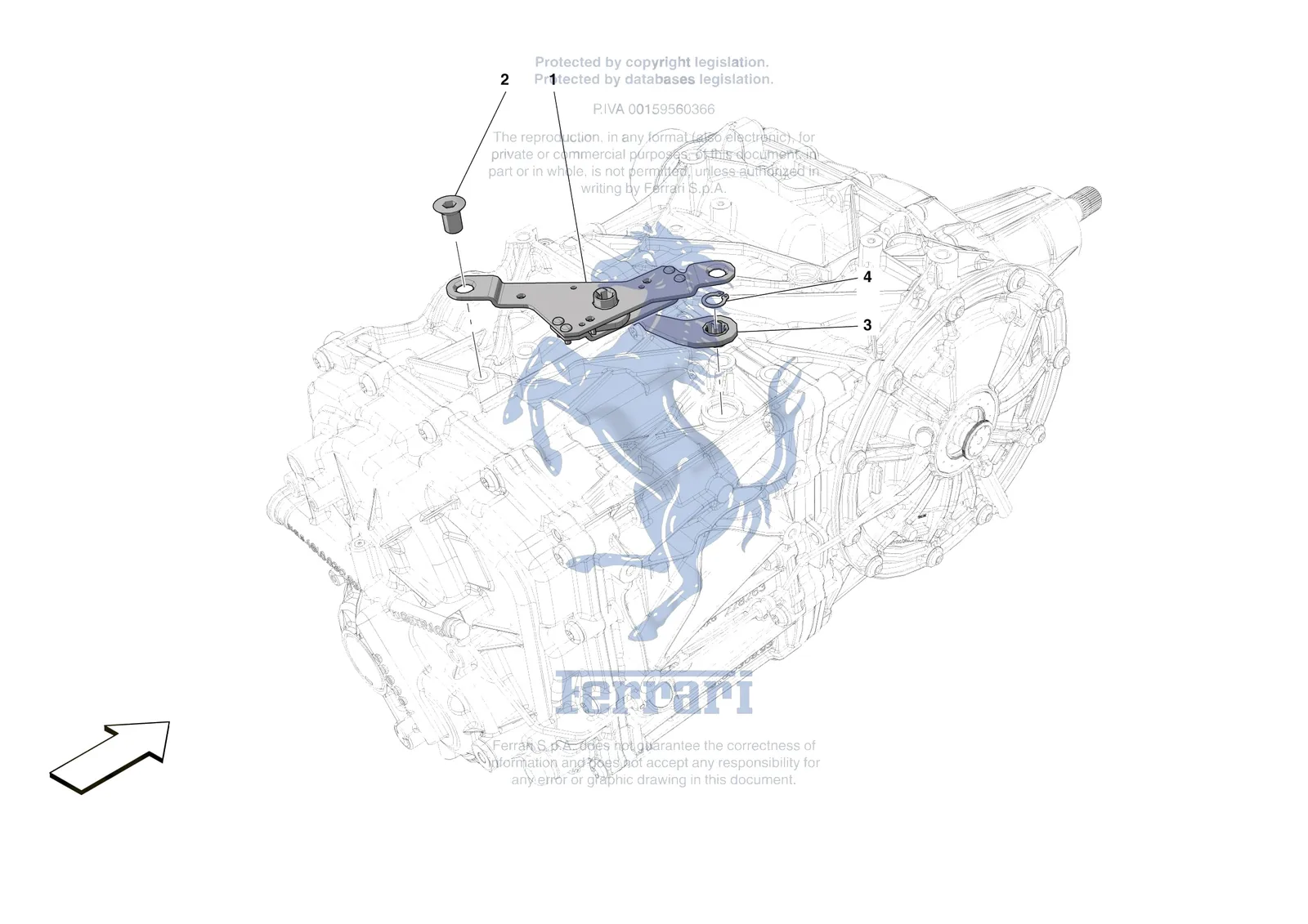 Ferrari Monza SP1 [GEARBOX] - C.2 - EXTERNAL GEARBOX CONTROLS exploded diagram