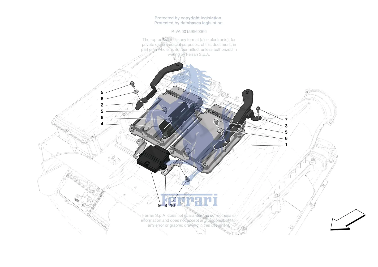 Ferrari Monza SP1 [MECHANICAL SYSTEM] - D.3 - ENGINE INJECTION CONTROL exploded diagram