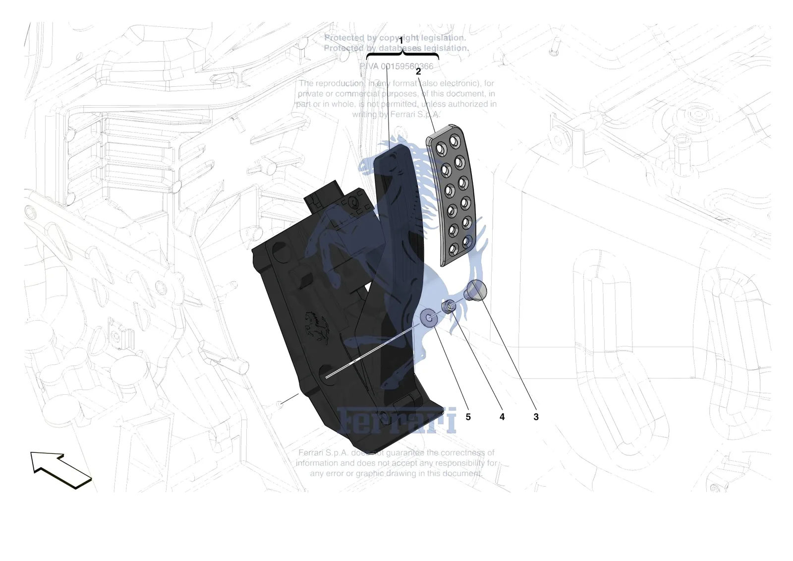 Ferrari Monza SP1 [MECHANICAL SYSTEM] - D.19 - ACCELERATOR CONTROL exploded diagram