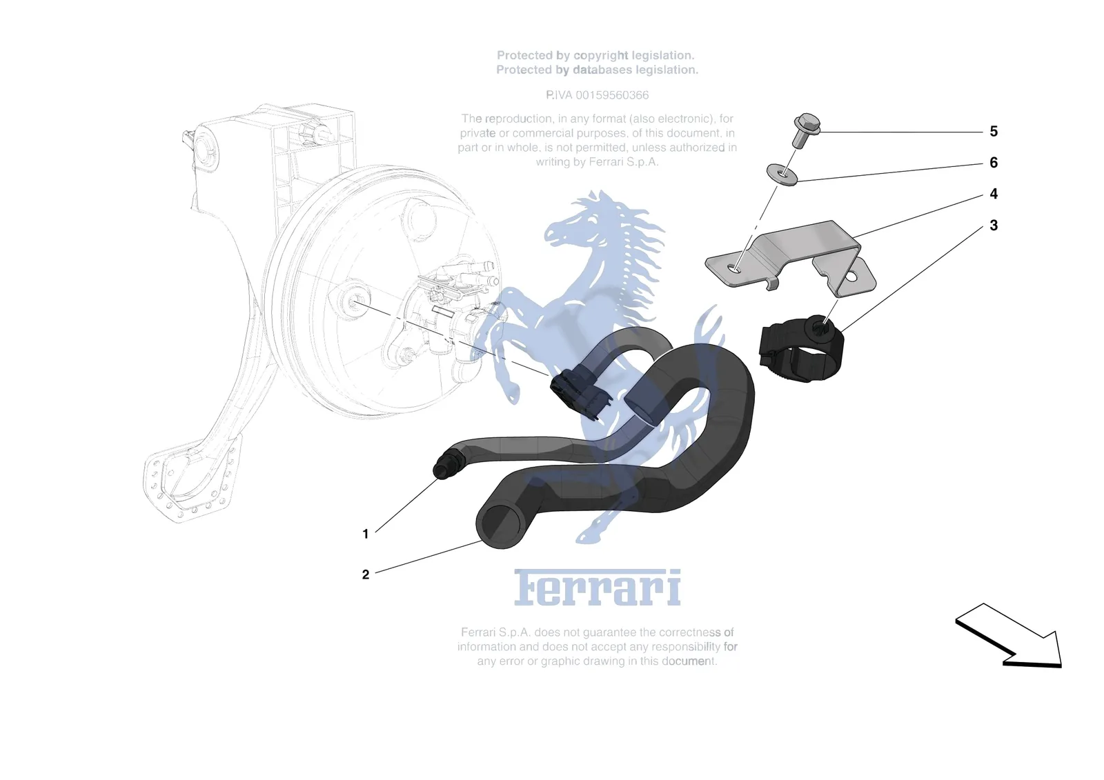 Ferrari Monza SP1 [MECHANICAL SYSTEM] - D.21 - SERVO BRAKE PIPES exploded diagram