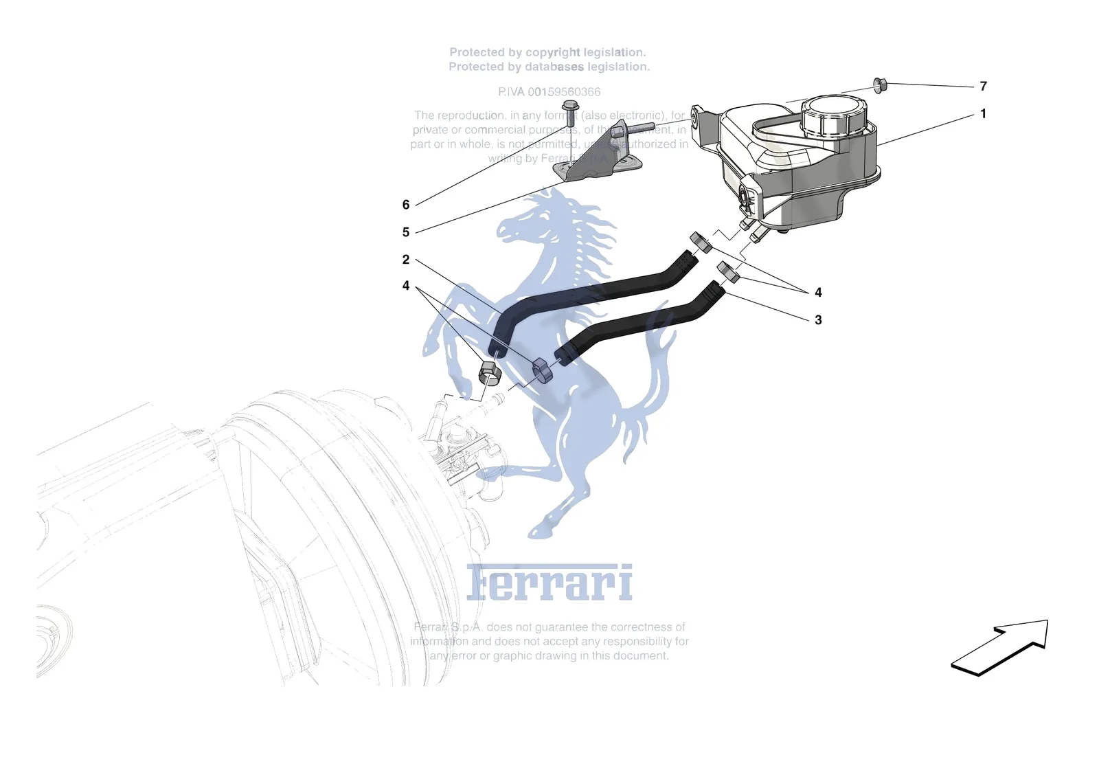 Ferrari Monza SP1 [MECHANICAL SYSTEM] - D.22 - BRAKE MASTER CYLINDER RESERVOIR exploded diagram