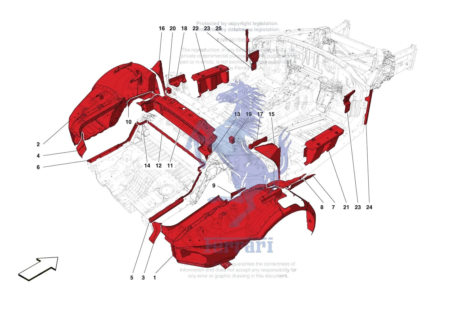 Ferrari Monza SP1 [VEHICLE TRIM] - E.6 - LATERAL SUBSTRUCTURE exploded diagram