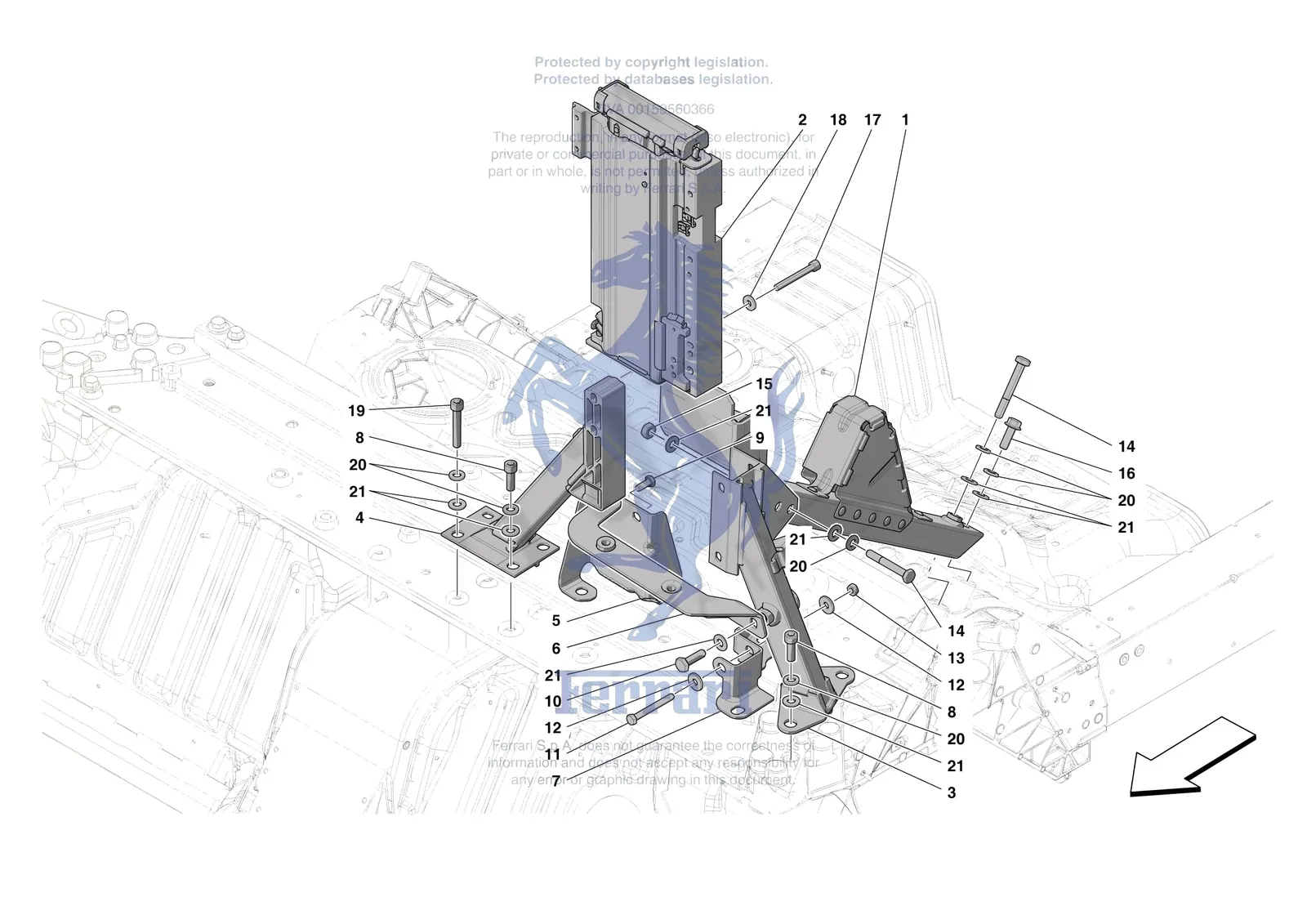 Ferrari Monza SP1 [VEHICLE TRIM] - E.12 - ROLLBAR exploded diagram
