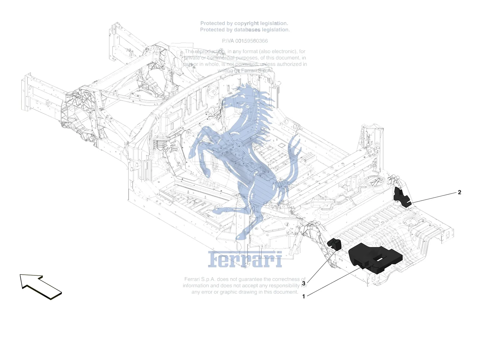 Ferrari Monza SP1 [VEHICLE TRIM] - E.21 - LUGGAGE COMPARTMENT INSULATION exploded diagram