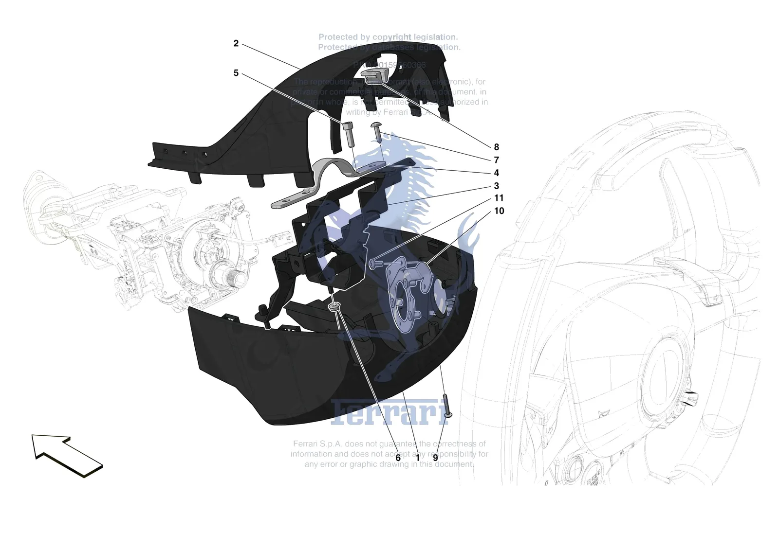 Ferrari Monza SP1 [VEHICLE TRIM] - E.50 - OTHER INTERIOR TRIM ELEMENTS exploded diagram