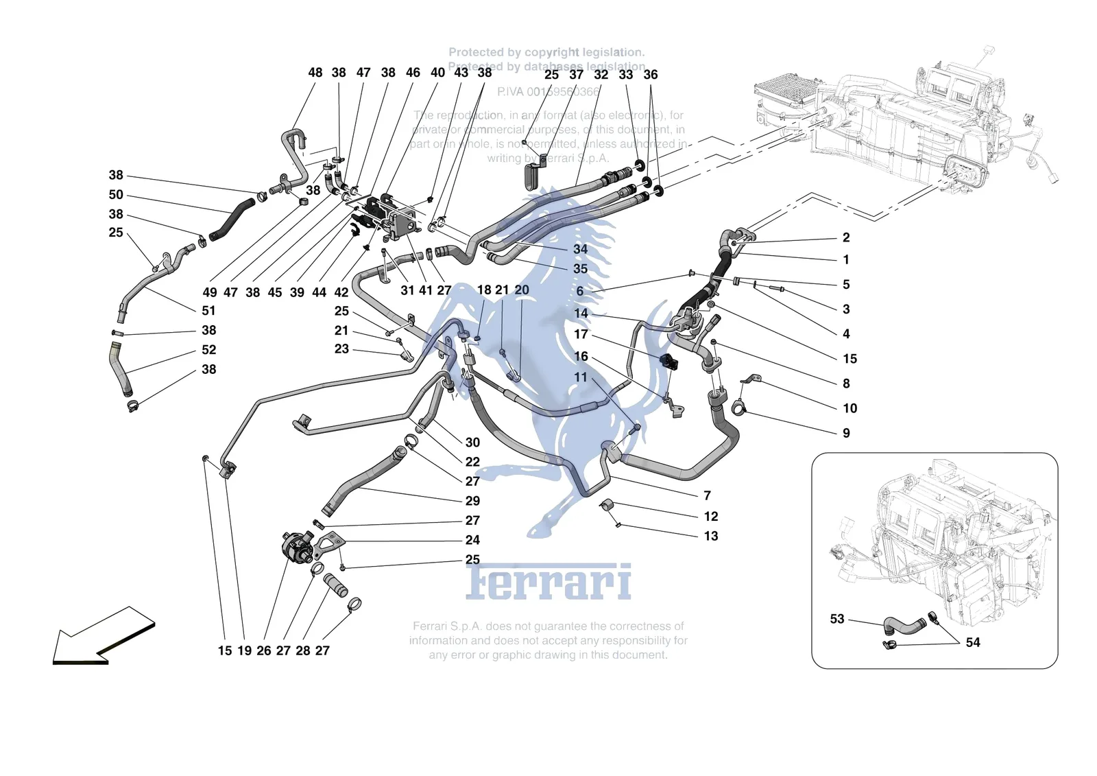 Ferrari Monza SP1 [VEHICLE TRIM] - E.57.02 - AC SYSTEM - AIR CONDITIONER SYSTEM exploded diagram