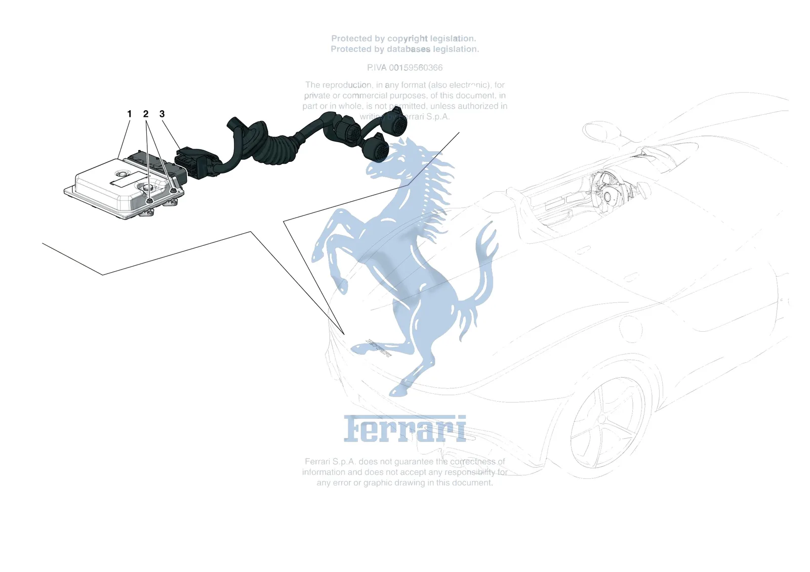 Ferrari Monza SP1 [ELECTRICAL SYSTEM] - F.12 - DCT GEARBOX SYSTEM exploded diagram