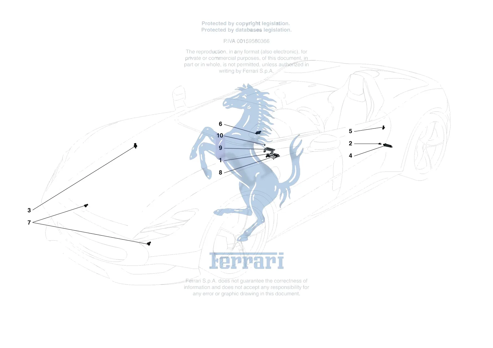 Ferrari Monza SP1 [ELECTRICAL SYSTEM] - F.16 - ADAS AND SENSORS exploded diagram