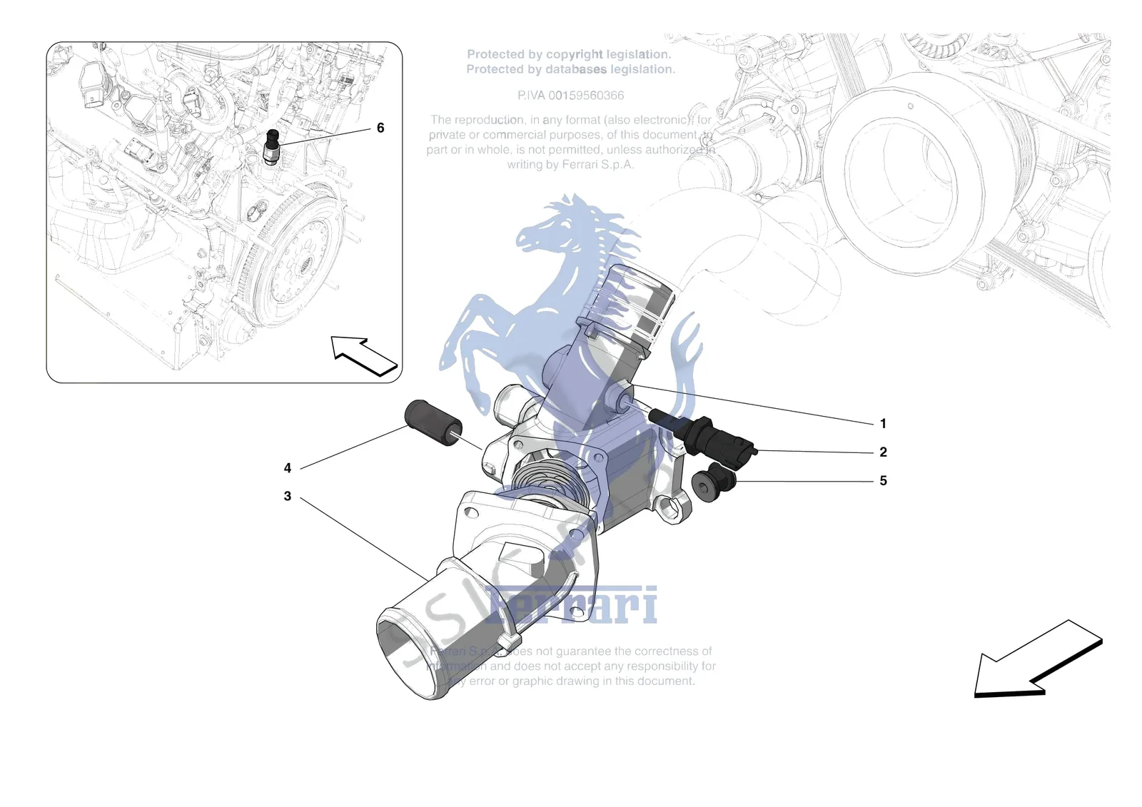 Ferrari Monza SP2 [ENGINE] - B.27 - ENGINE TEMPERATURE AND PRESSURE REGULATORS exploded diagram