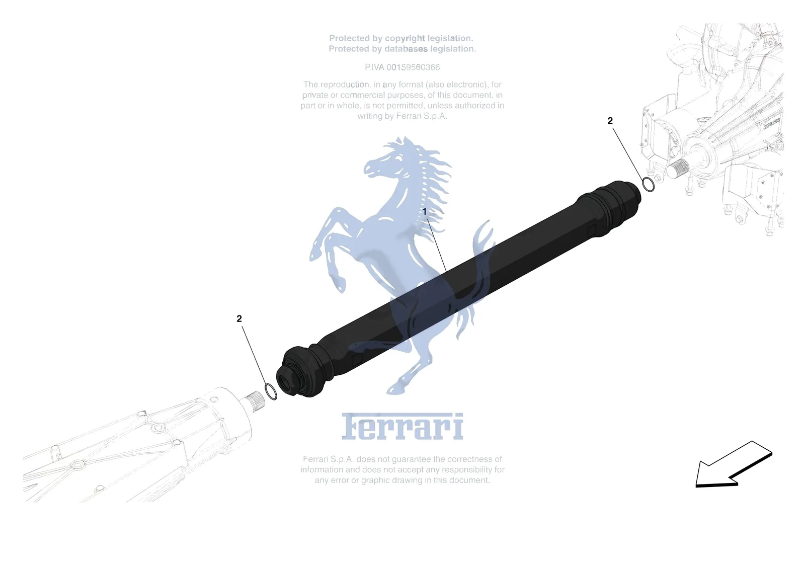 Ferrari Monza SP2 [GEARBOX] - C.6 - DRIVESHAFT exploded diagram