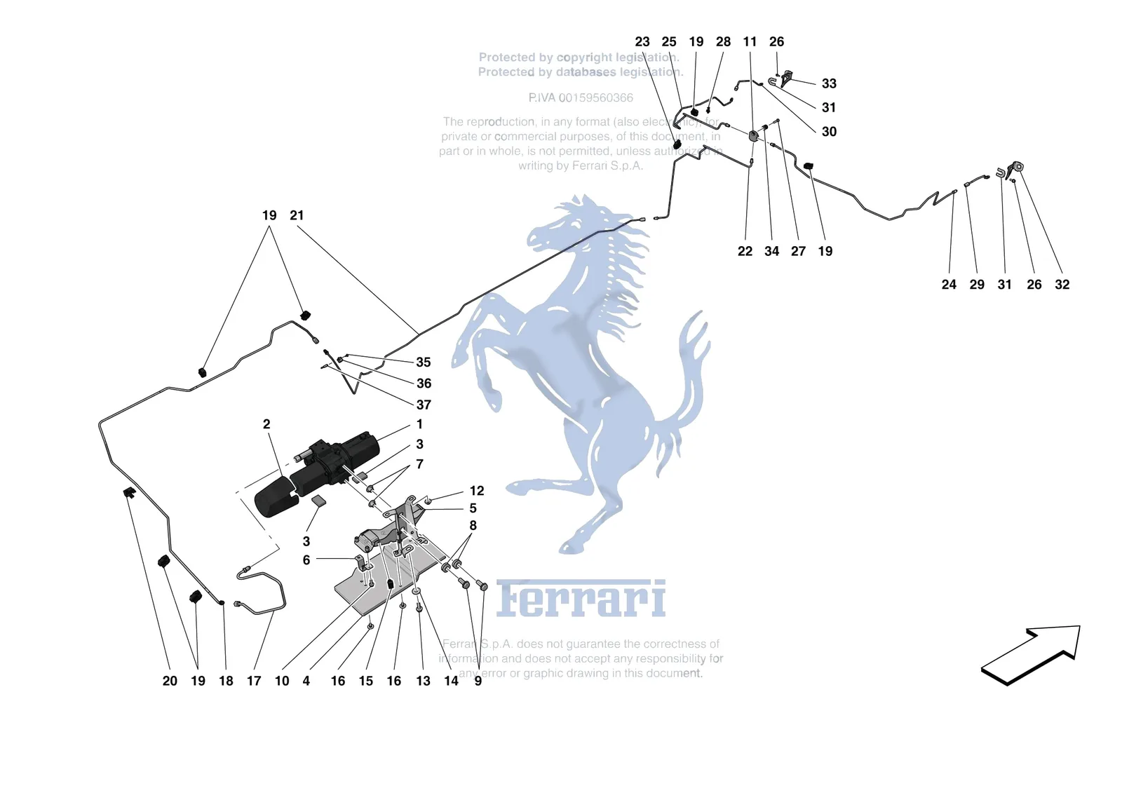 Ferrari Monza SP2 [MECHANICAL SYSTEM] - D.18 - LIFTING THE VEHICLE exploded diagram