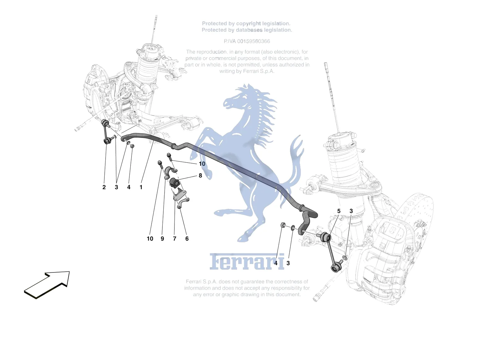 Ferrari Monza SP2 [MECHANICAL SYSTEM] - D.26 - FRONT TORSION BAR exploded diagram