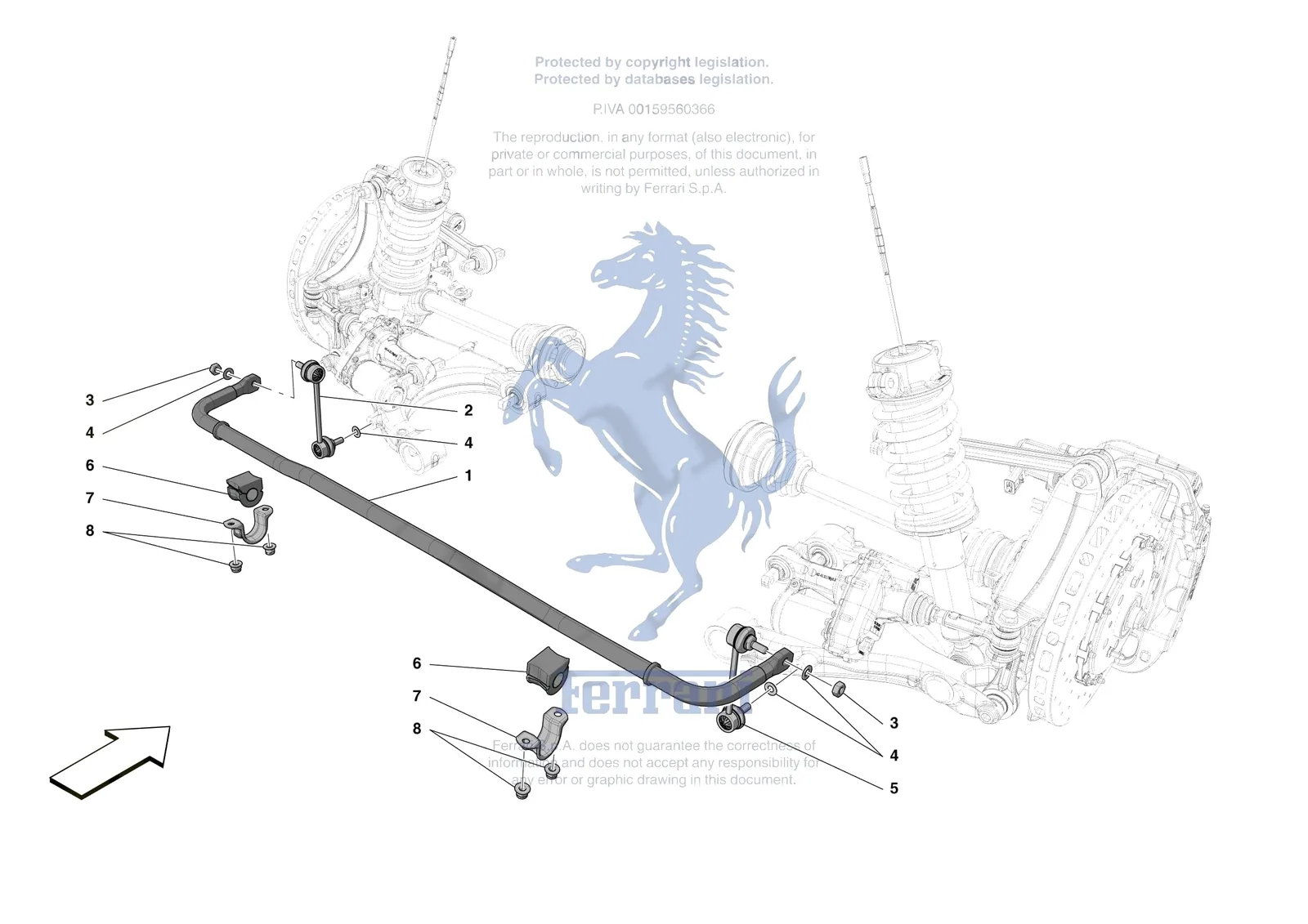 Ferrari Monza SP2 [MECHANICAL SYSTEM] - D.28 - REAR TORSION BAR exploded diagram
