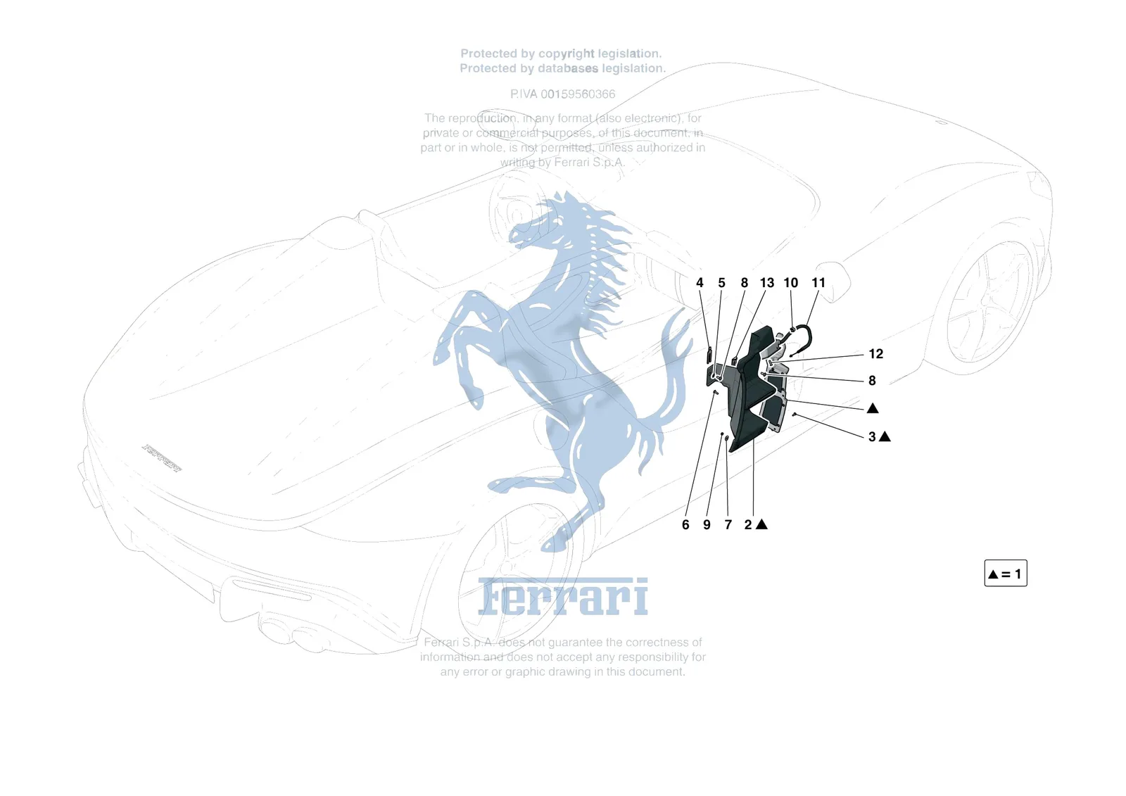Ferrari Monza SP2 [VEHICLE TRIM] - E.23 - LATERAL AIR INTAKES exploded diagram