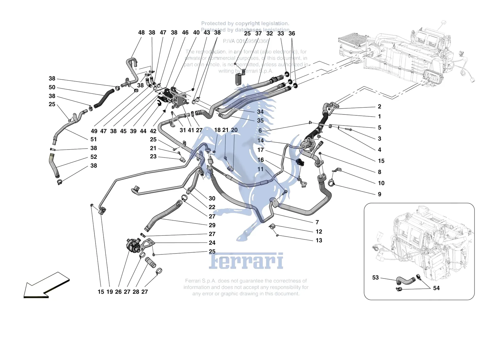 Ferrari Monza SP2 [VEHICLE TRIM] - E.57.02 - AC SYSTEM - AIR CONDITIONER SYSTEM exploded diagram