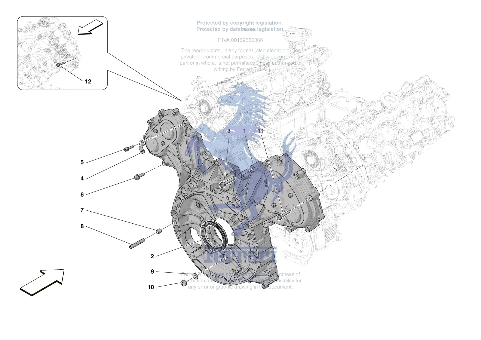 Ferrari Portofino M [ENGINE] - B.3 - ENGINE COVERS exploded diagram