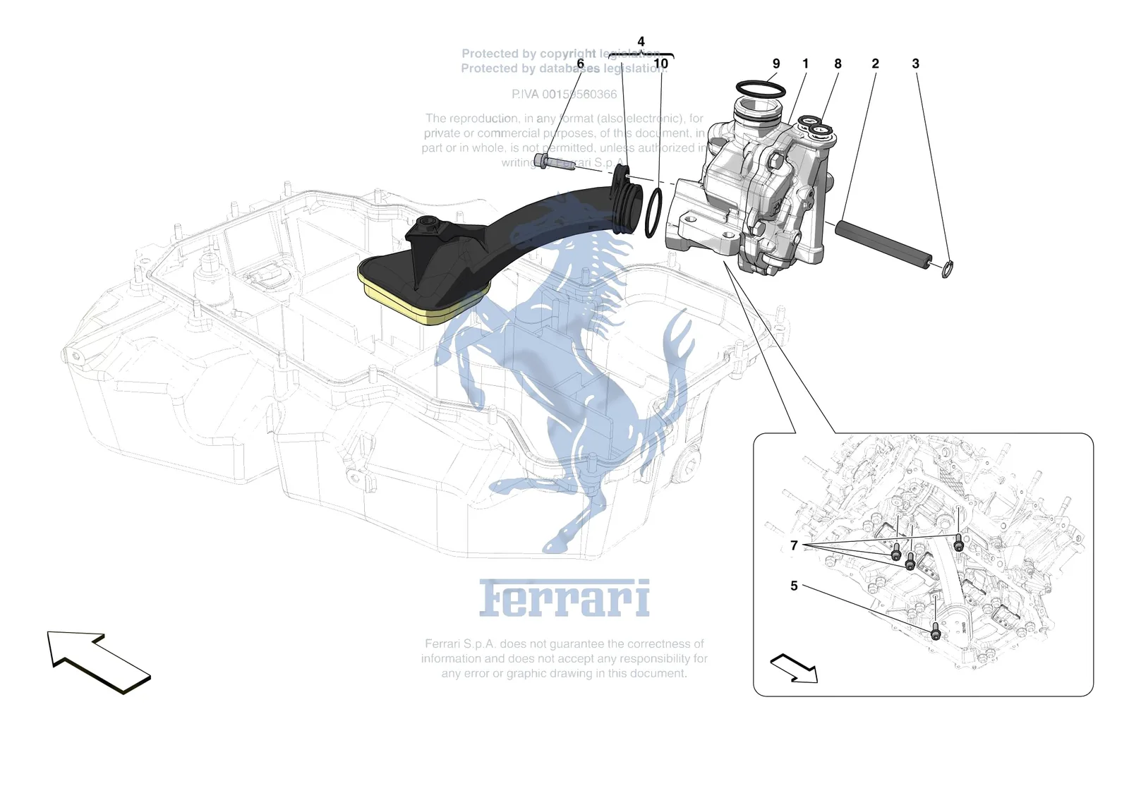 Ferrari Portofino M [ENGINE] - B.12 - ENGINE OIL PUMP exploded diagram