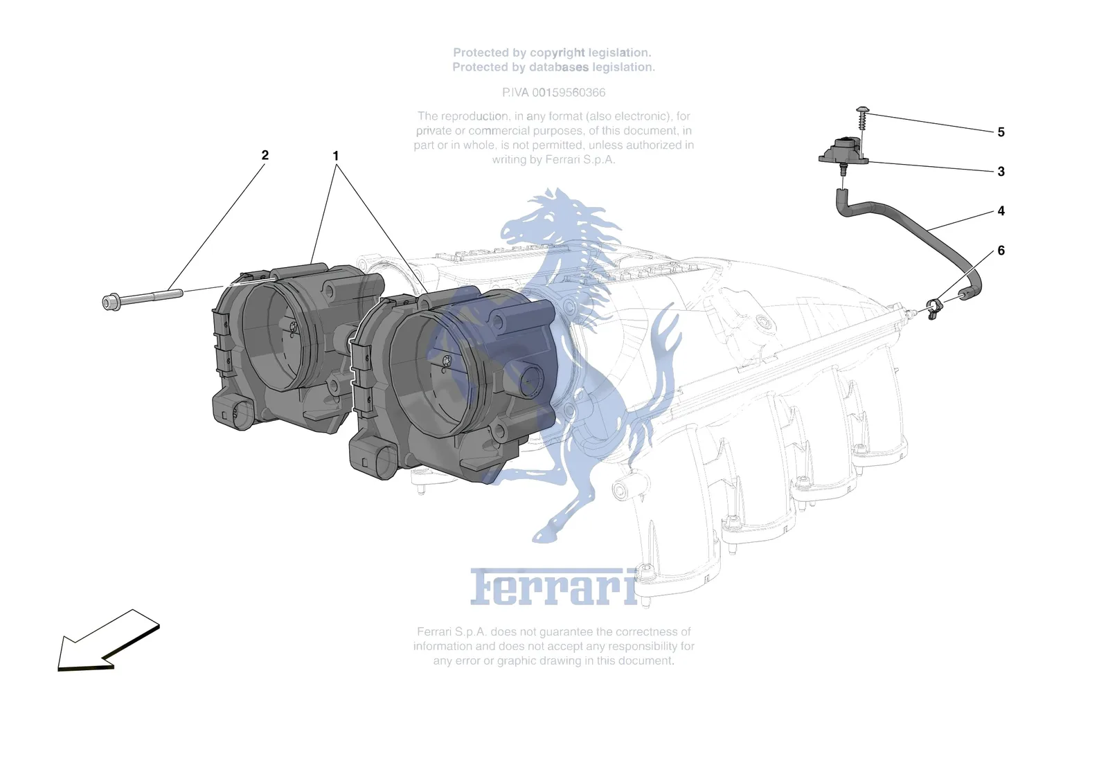 Ferrari Portofino M [ENGINE] - B.15 - INJECTION CONTROL exploded diagram