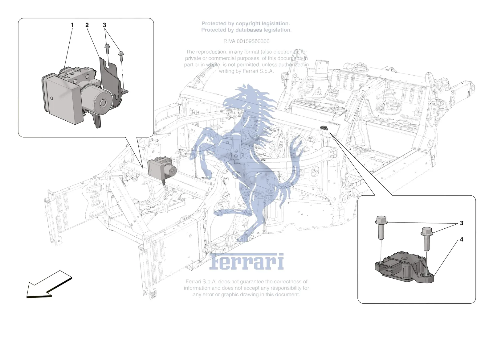 Ferrari Portofino M [MECHANICAL SYSTEM] - D.24 - ABS ASR SYSTEM exploded diagram