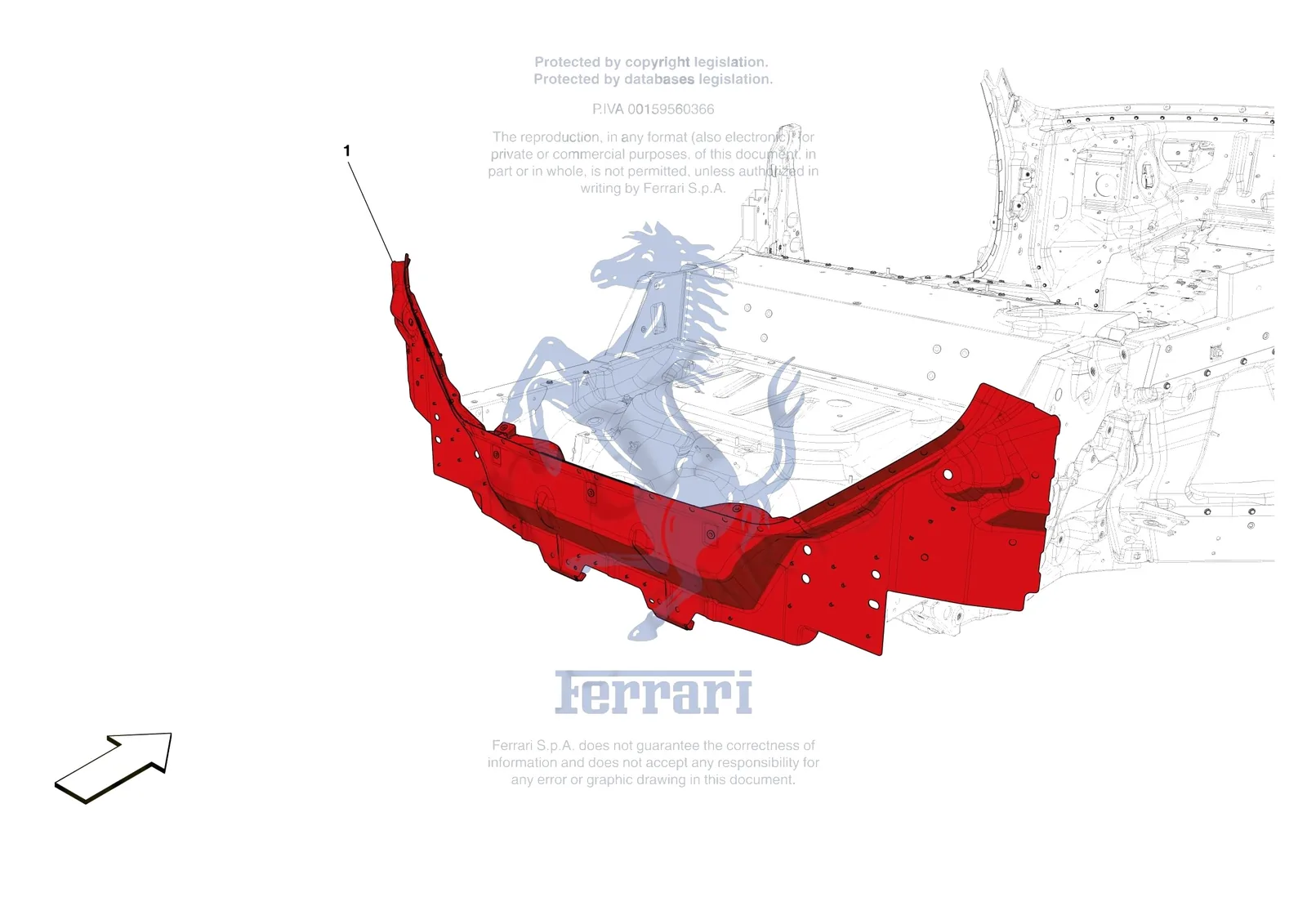 Ferrari Portofino M [VEHICLE TRIM] - E.7 - REAR SUBSTRUCTURE exploded diagram