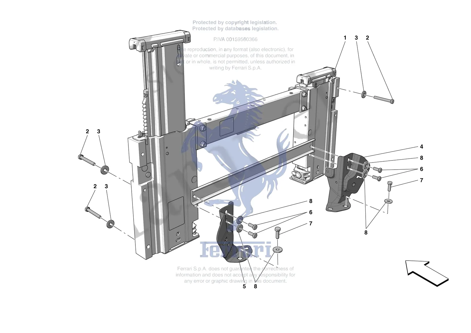 Ferrari Portofino M [VEHICLE TRIM] - E.12 - ROLLBAR exploded diagram