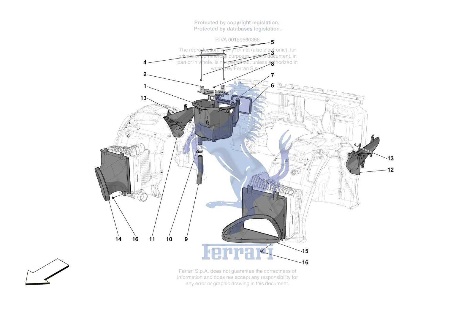 Ferrari Portofino M [VEHICLE TRIM] - E.23 - LATERAL AIR INTAKES exploded diagram