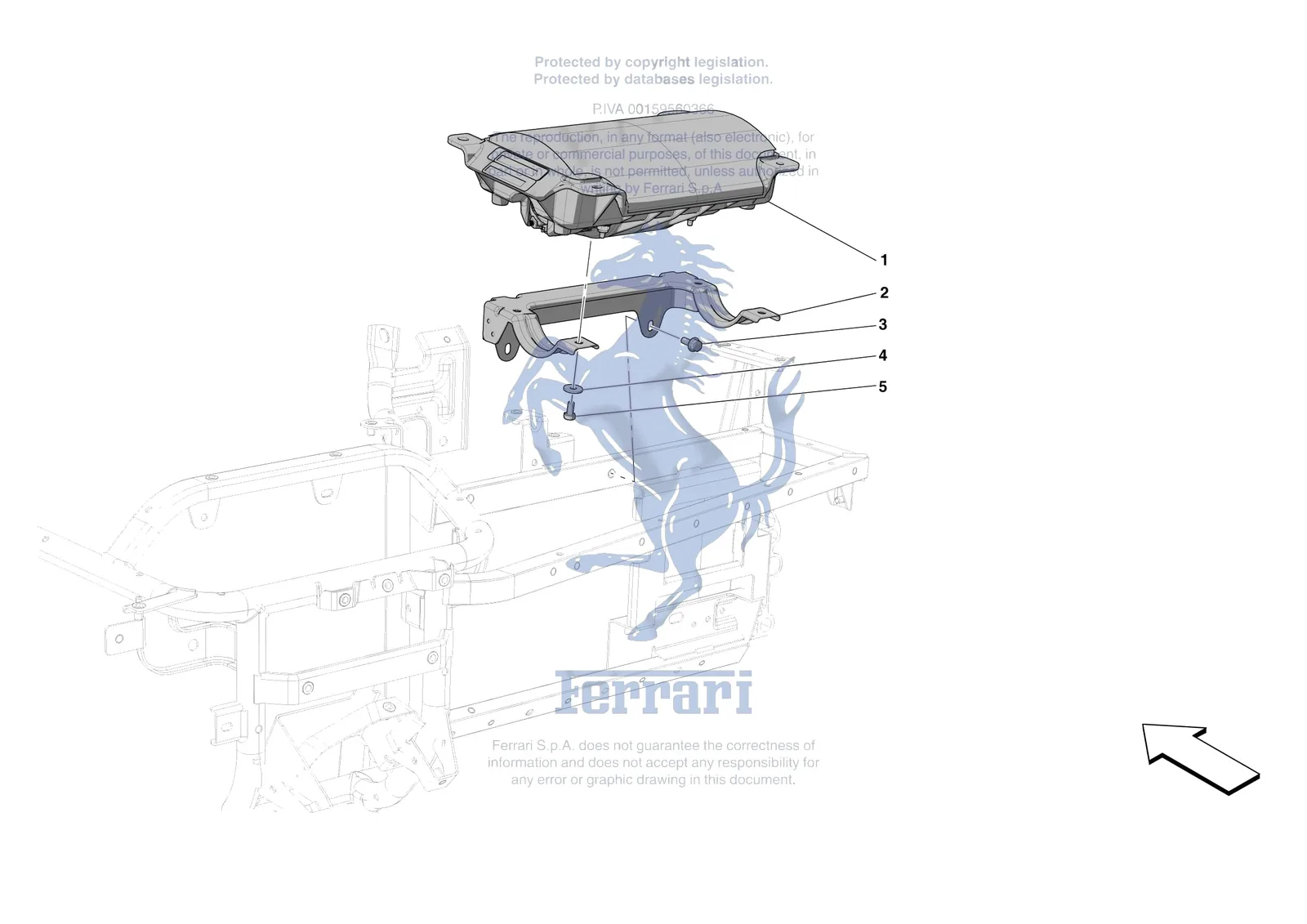 Ferrari Portofino M [VEHICLE TRIM] - E.47.08 - DASHBOARD - PASSENGER AIRBAG exploded diagram