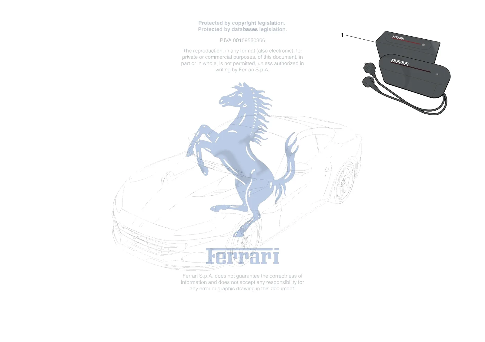 Ferrari Portofino M [ELECTRICAL SYSTEM] - F.2 - BATTERY CHARGING SYSTEM exploded diagram