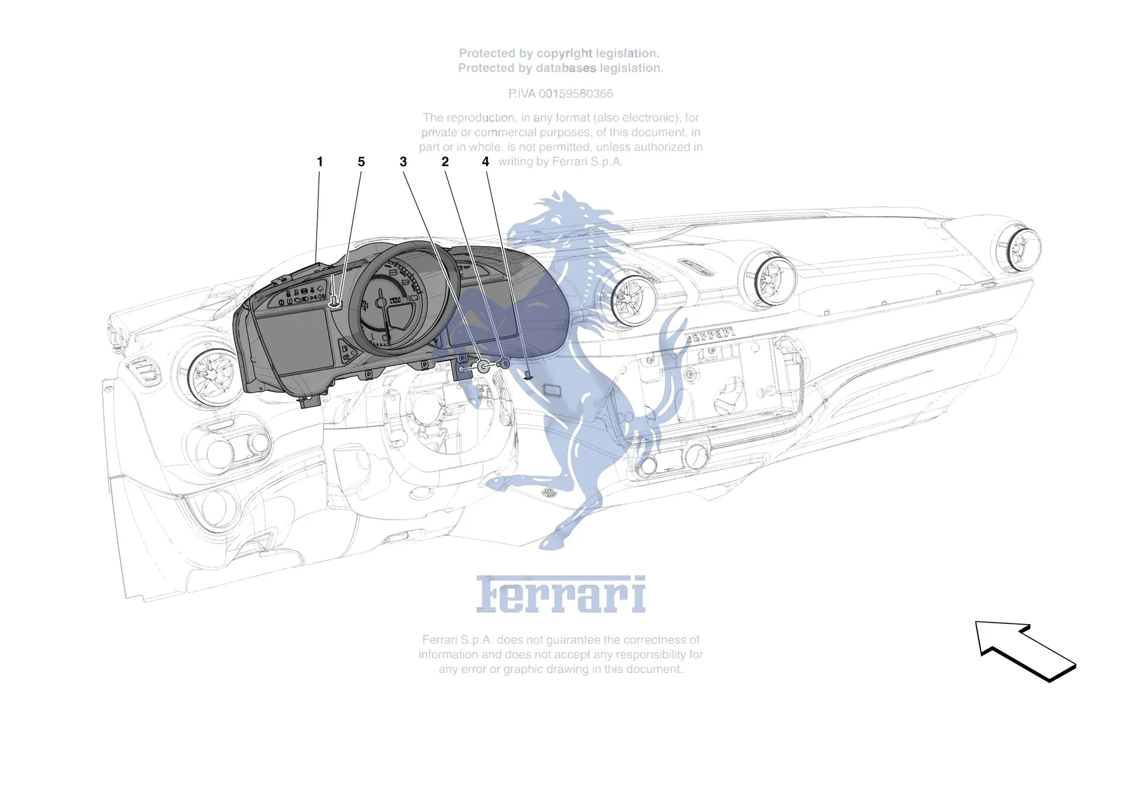 Ferrari Portofino M [ELECTRICAL SYSTEM] - F.3 - INSTRUMENTATION exploded diagram