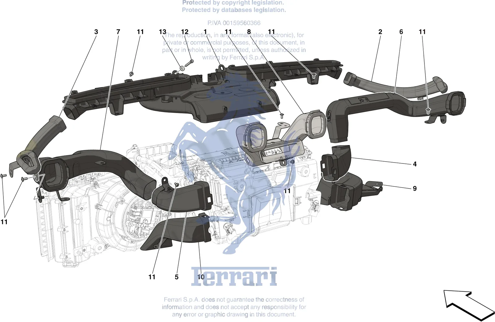 DASHBOARD - DUCTS -Applicable for RHD-