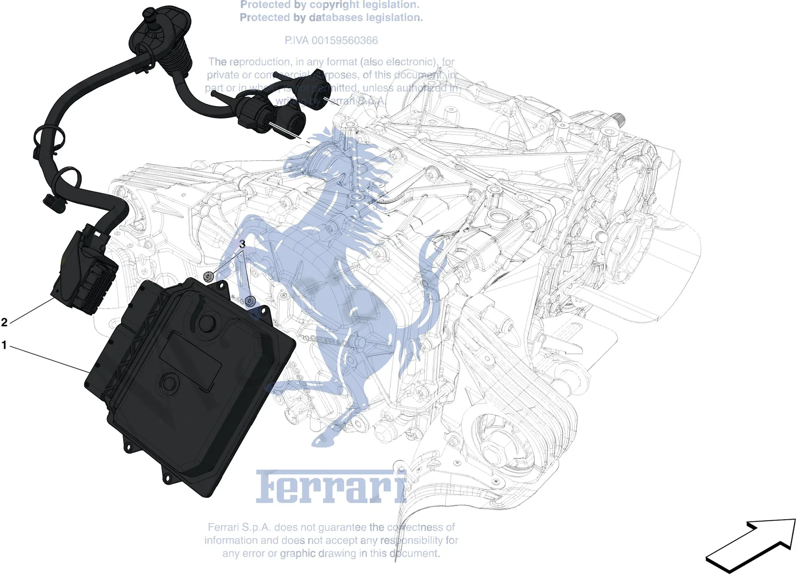 Ferrari Portofino Dct Gearbox System exploded diagram