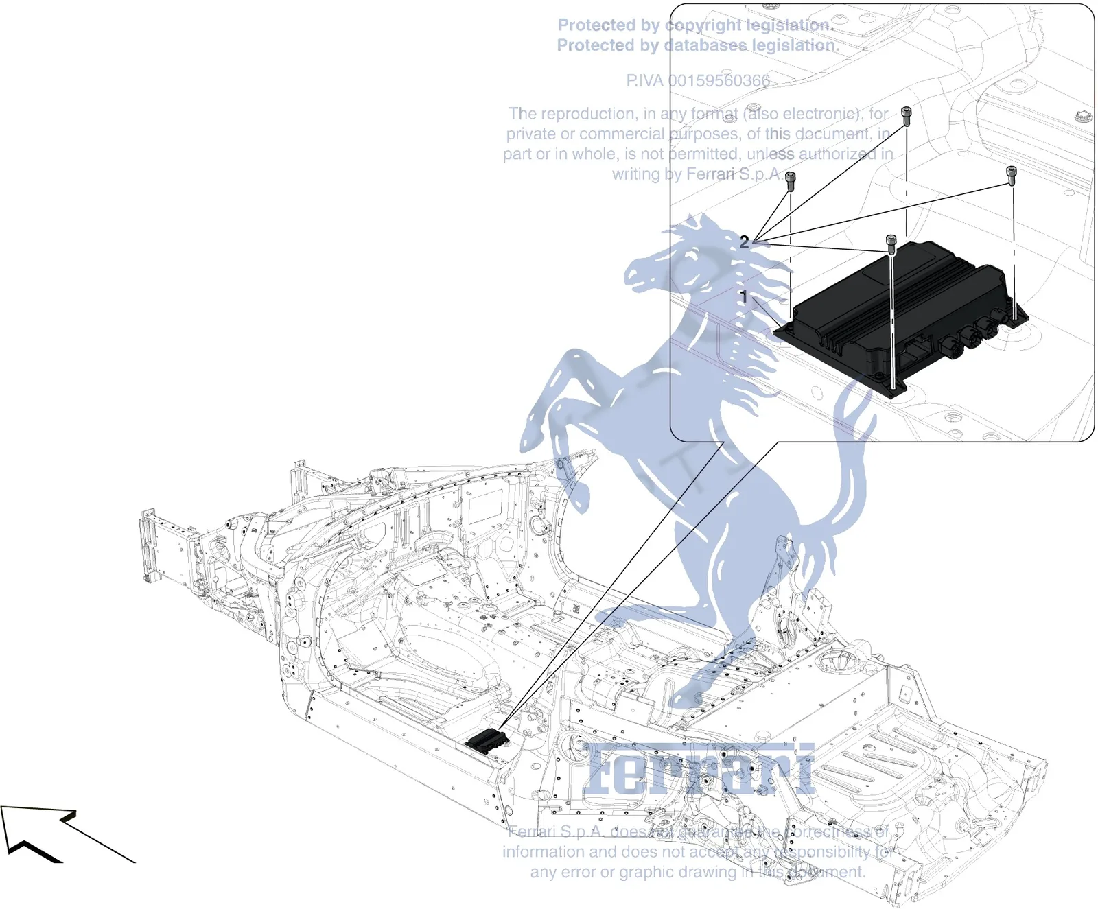 Ferrari Portofino Data Acquisition System exploded diagram