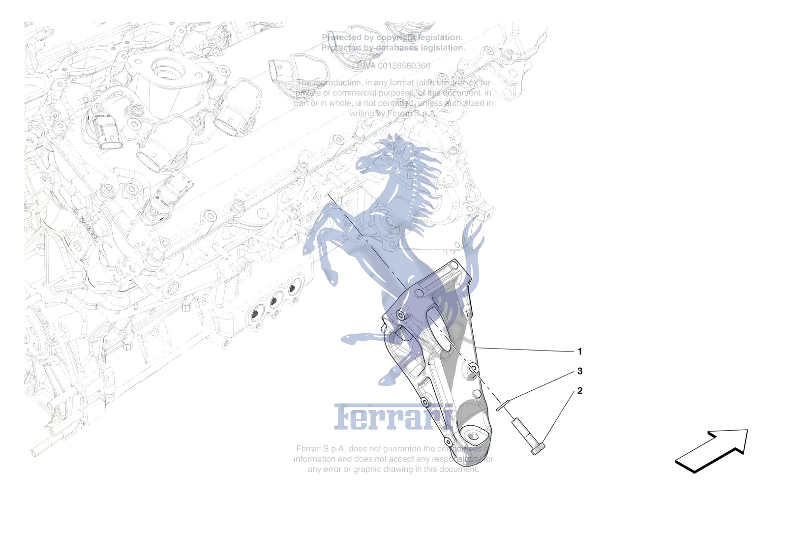Ferrari Purosangue [ENGINE] - B.2 - ENGINE SUSPENSION exploded diagram