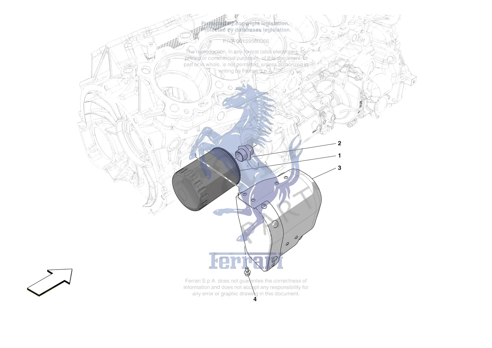 Ferrari Purosangue [ENGINE] - B.11 - LUBRICATION FILTERS exploded diagram