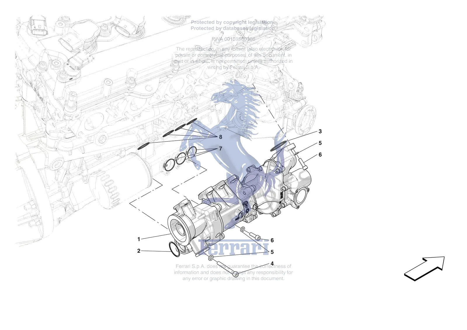 Ferrari Purosangue [ENGINE] - B.12 - ENGINE OIL PUMP exploded diagram
