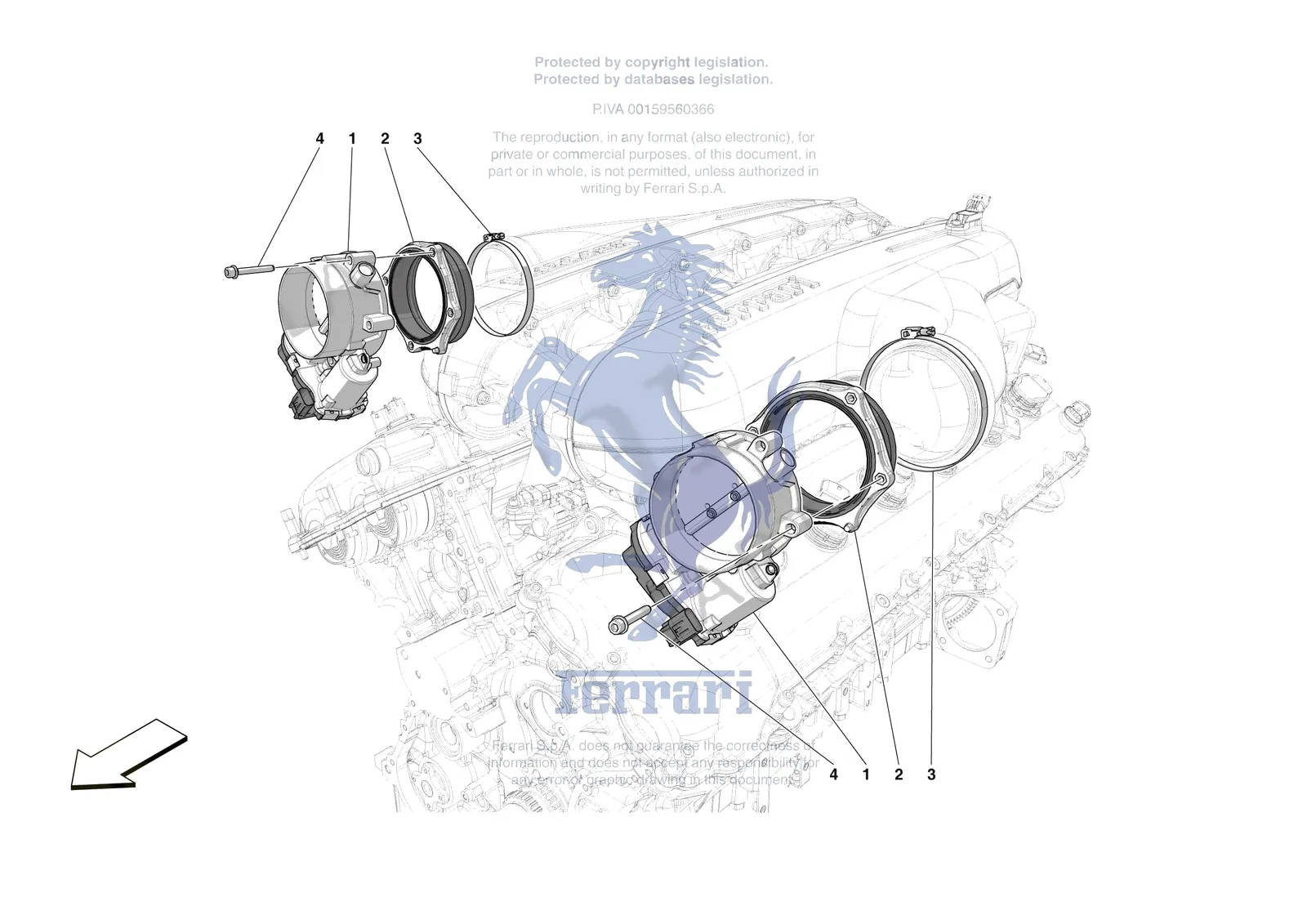 Ferrari Purosangue [ENGINE] - B.15 - INJECTION CONTROL exploded diagram