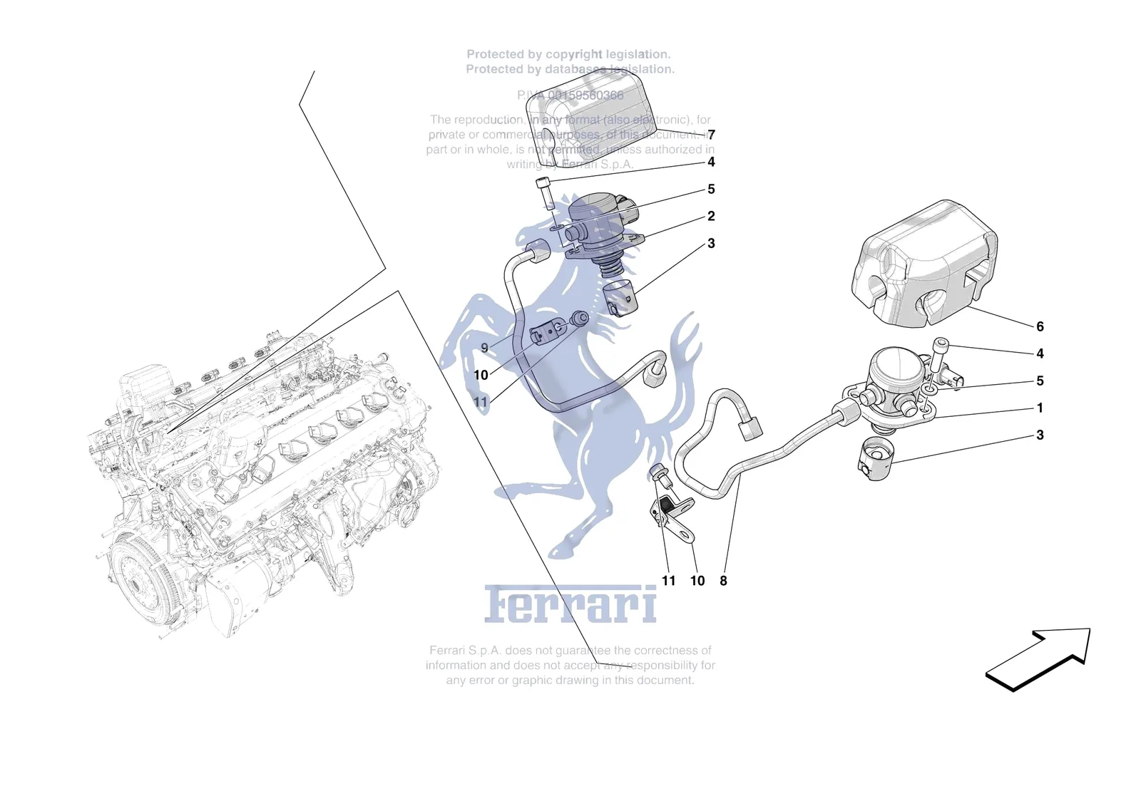 Ferrari Purosangue [ENGINE] - B.18 - FUEL PUMPS exploded diagram