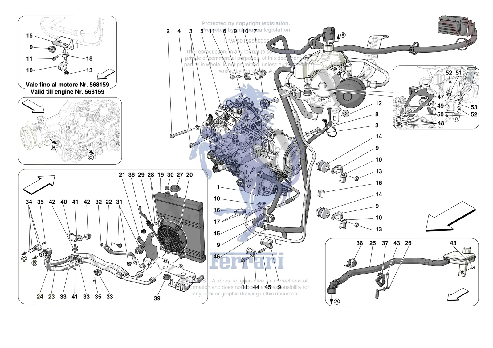 Ferrari Purosangue [GEARBOX] - C.04.01 - PTU SYSTEM exploded diagram