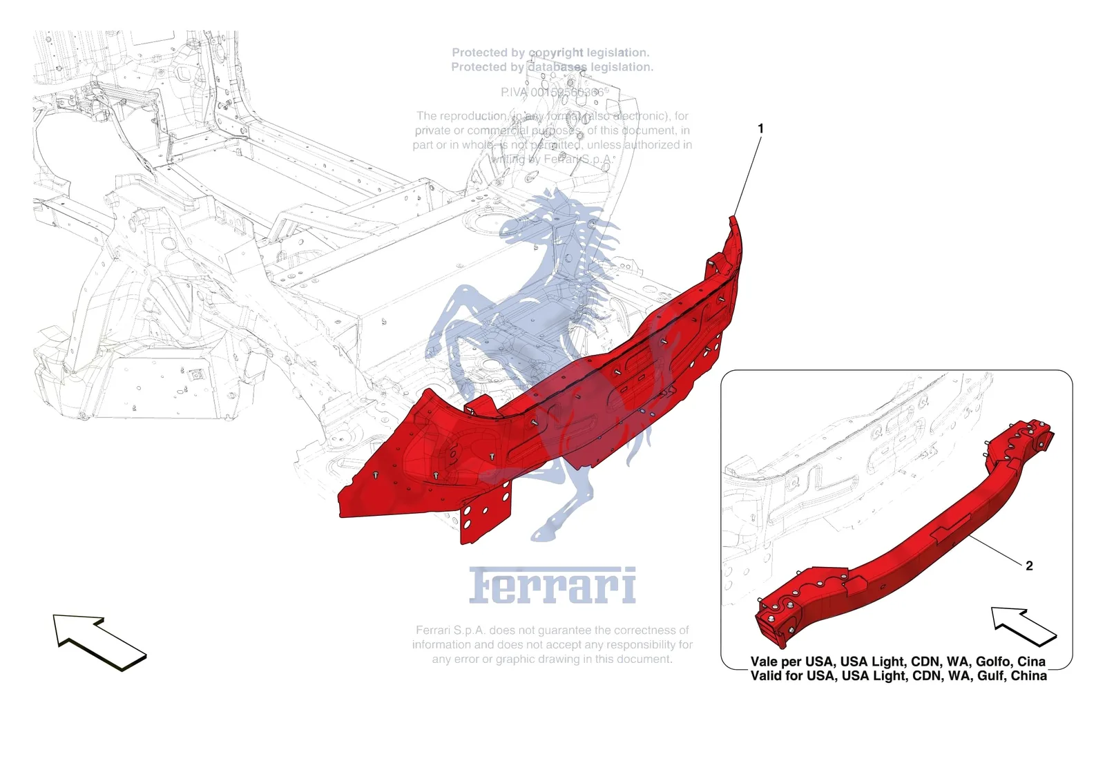Ferrari Purosangue [VEHICLE TRIM] - E.7 - REAR SUBFRAME exploded diagram