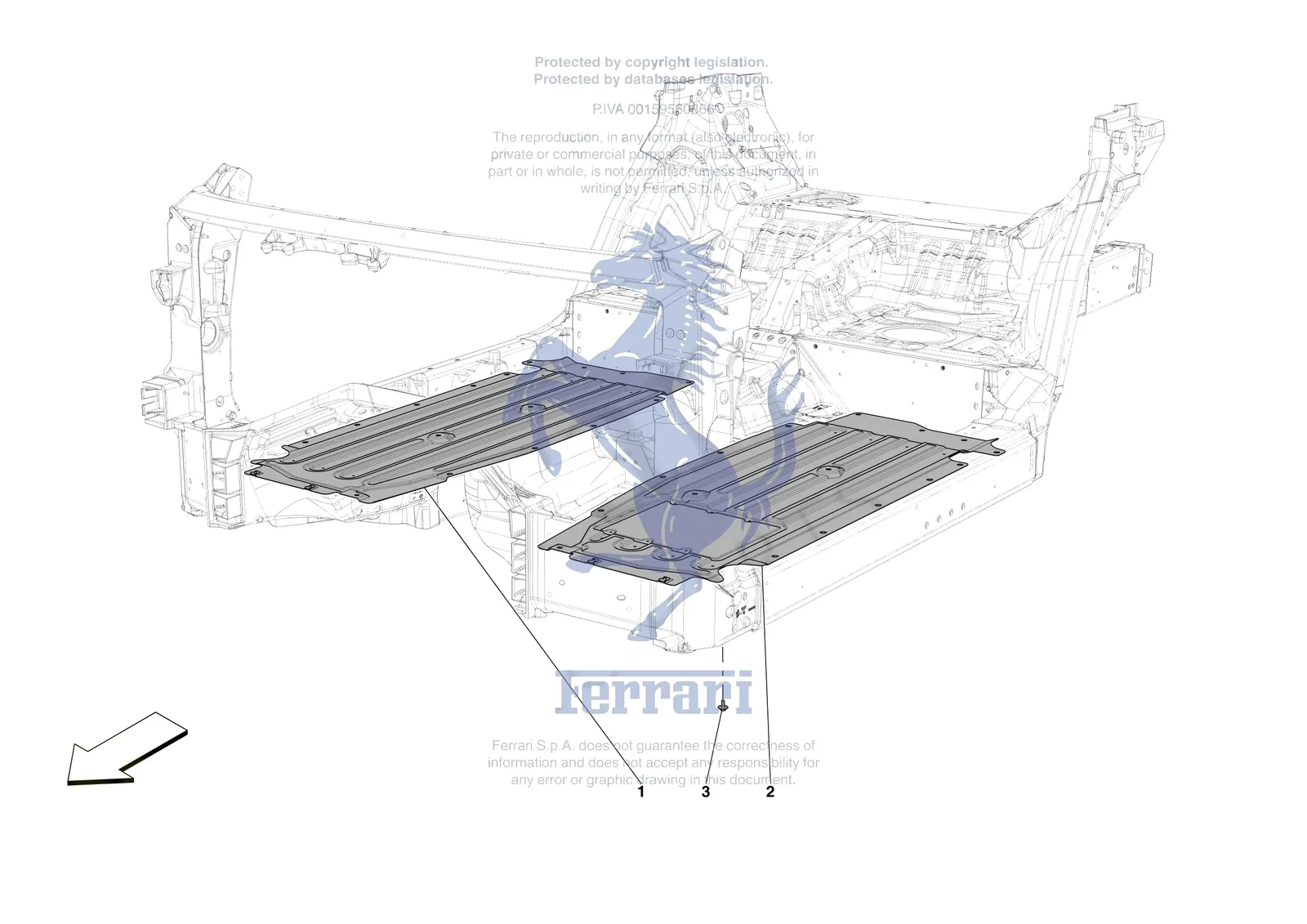 Ferrari Purosangue [VEHICLE TRIM] - E.15 - CENTRE SHIELDS exploded diagram