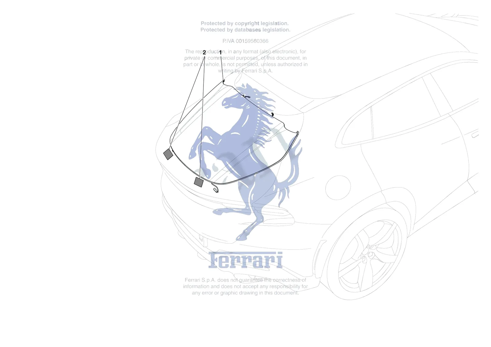 Ferrari Purosangue [VEHICLE TRIM] - E.26 - REAR SCREEN exploded diagram
