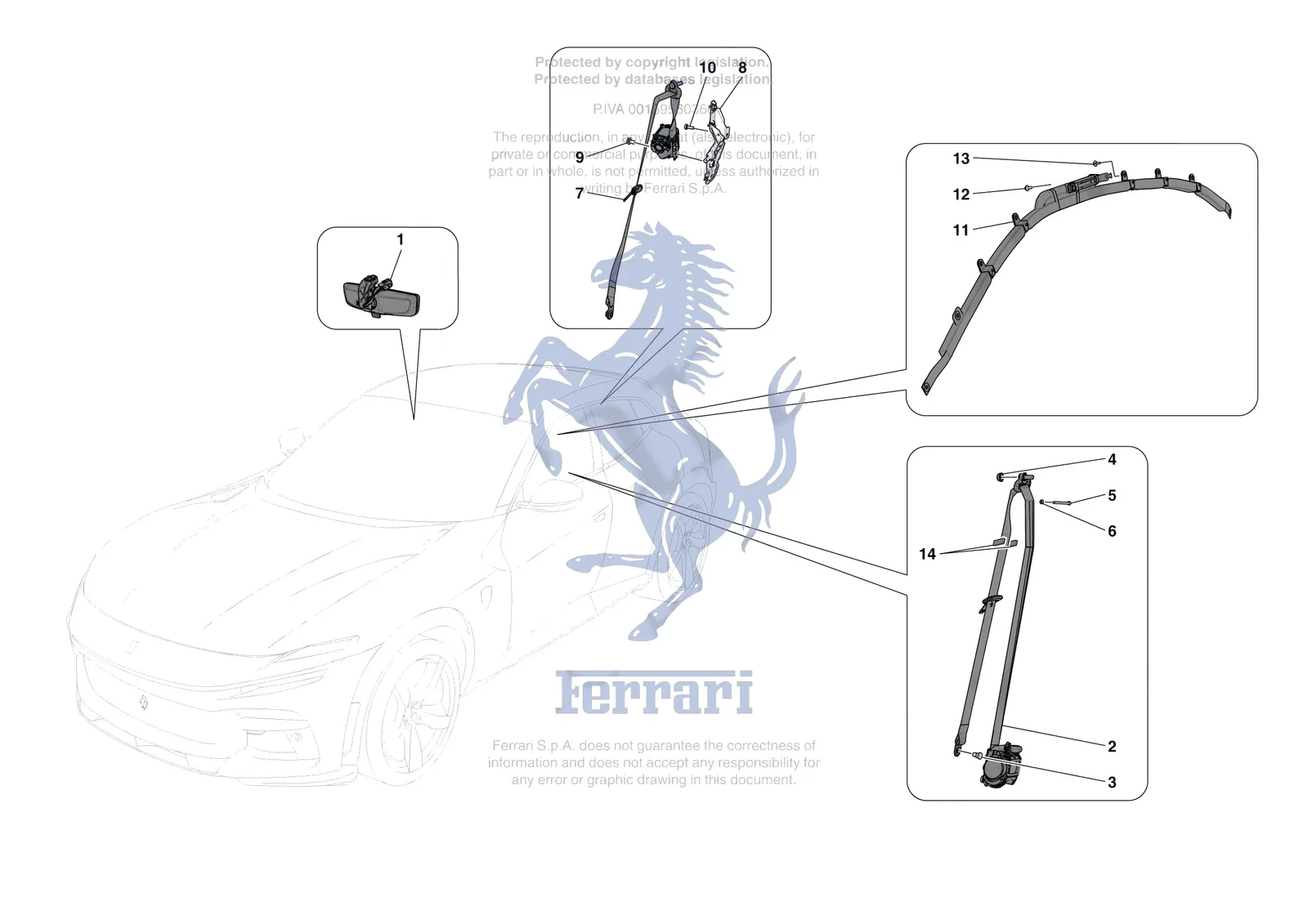 Ferrari Purosangue [VEHICLE TRIM] - E.53 - OTHER INTERIOR TRIM ACCESSORIES exploded diagram