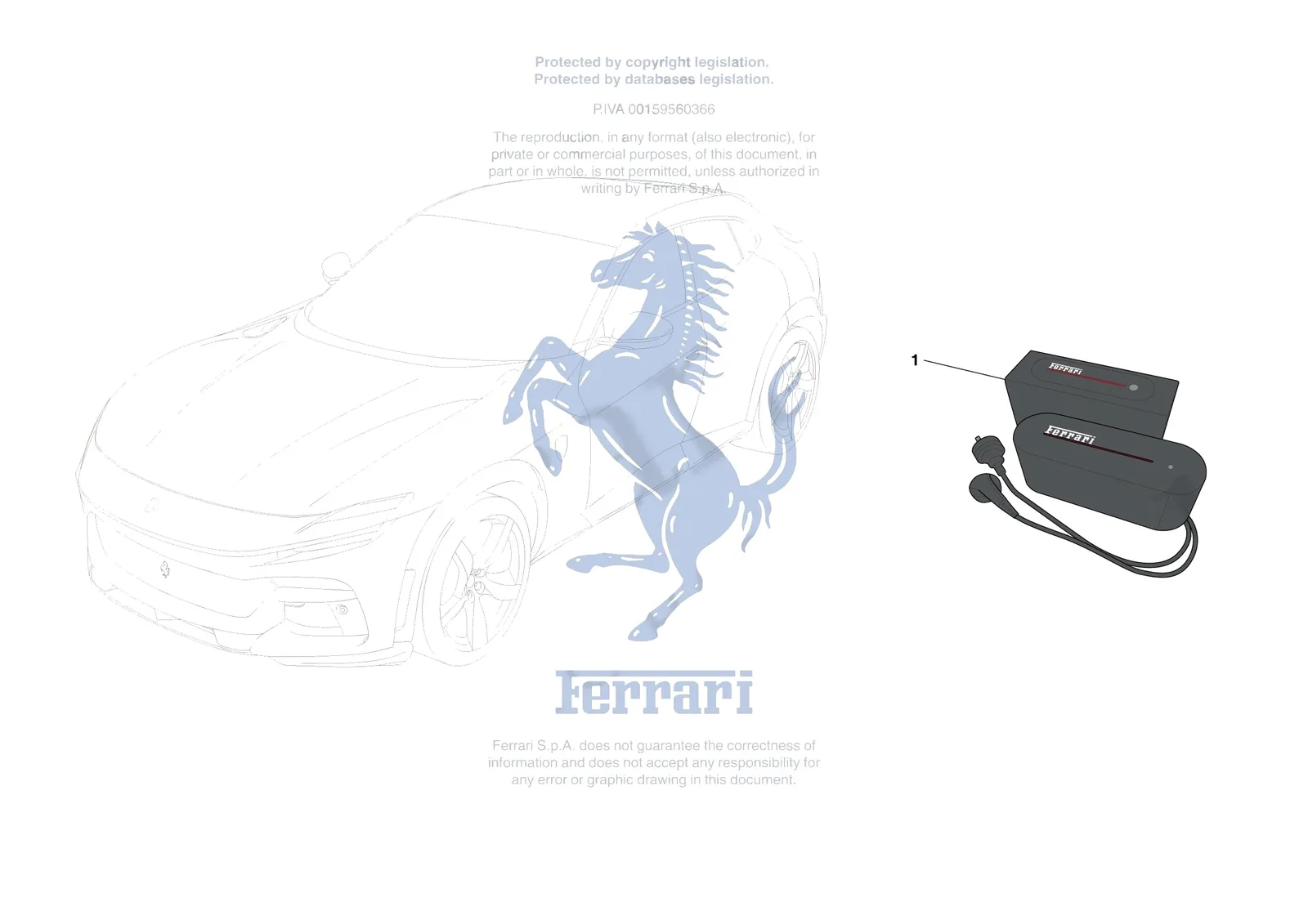 Ferrari Purosangue [ELECTRICAL SYSTEM] - F.2 - BATTERY CHARGING SYSTEM exploded diagram