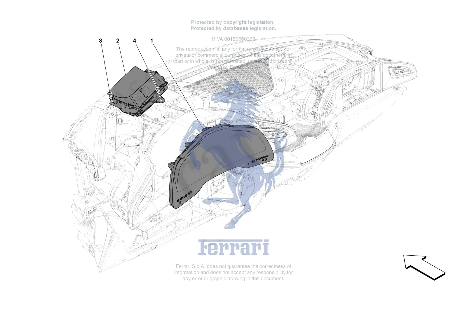 Ferrari Purosangue [ELECTRICAL SYSTEM] - F.3 - INSTRUMENTATION exploded diagram