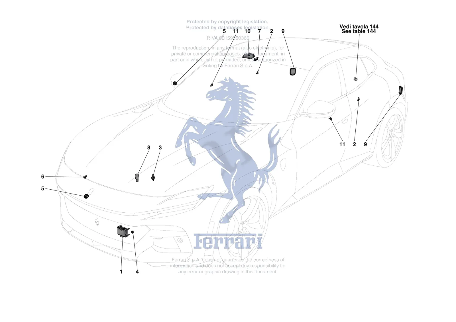 Ferrari Purosangue [ELECTRICAL SYSTEM] - F.16 - ADAS exploded diagram
