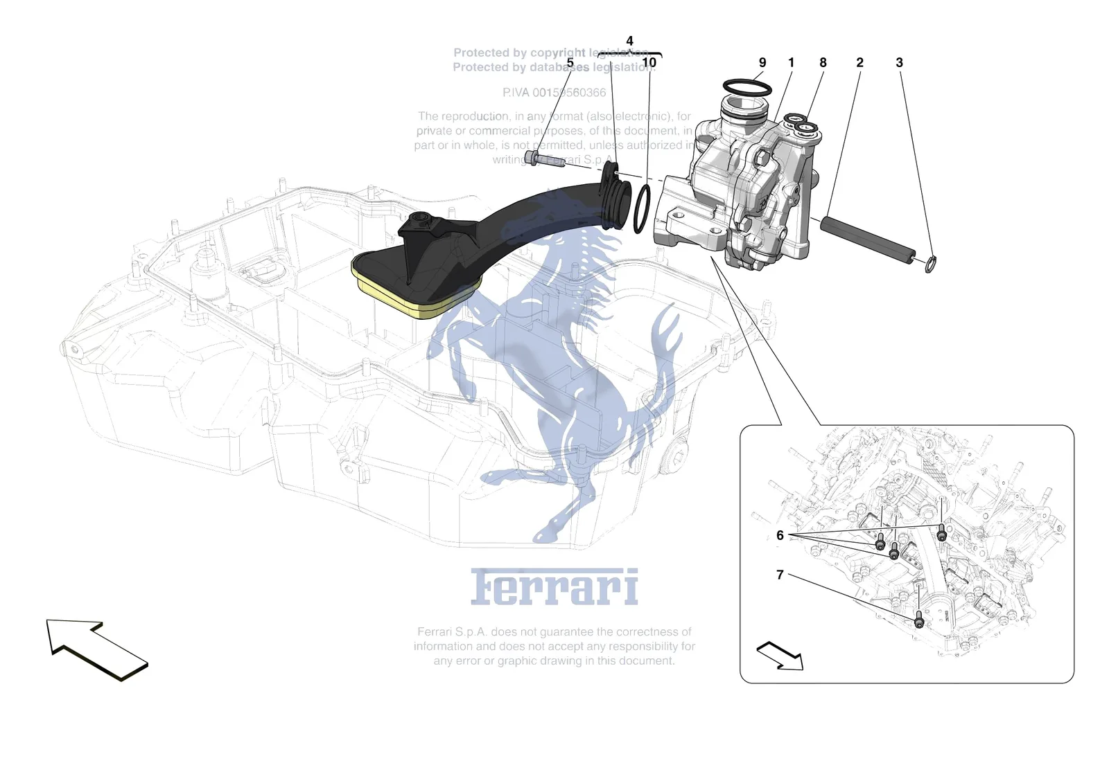 Ferrari Roma Spider [ENGINE] - B.12 - ENGINE OIL PUMP exploded diagram