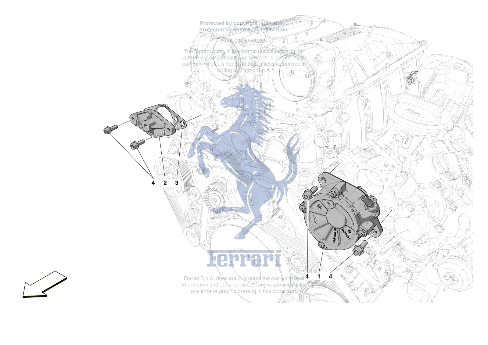 Ferrari Roma Spider [ENGINE] - B.19 - VACUUM PUMP — Parts Diagram 0024 ...