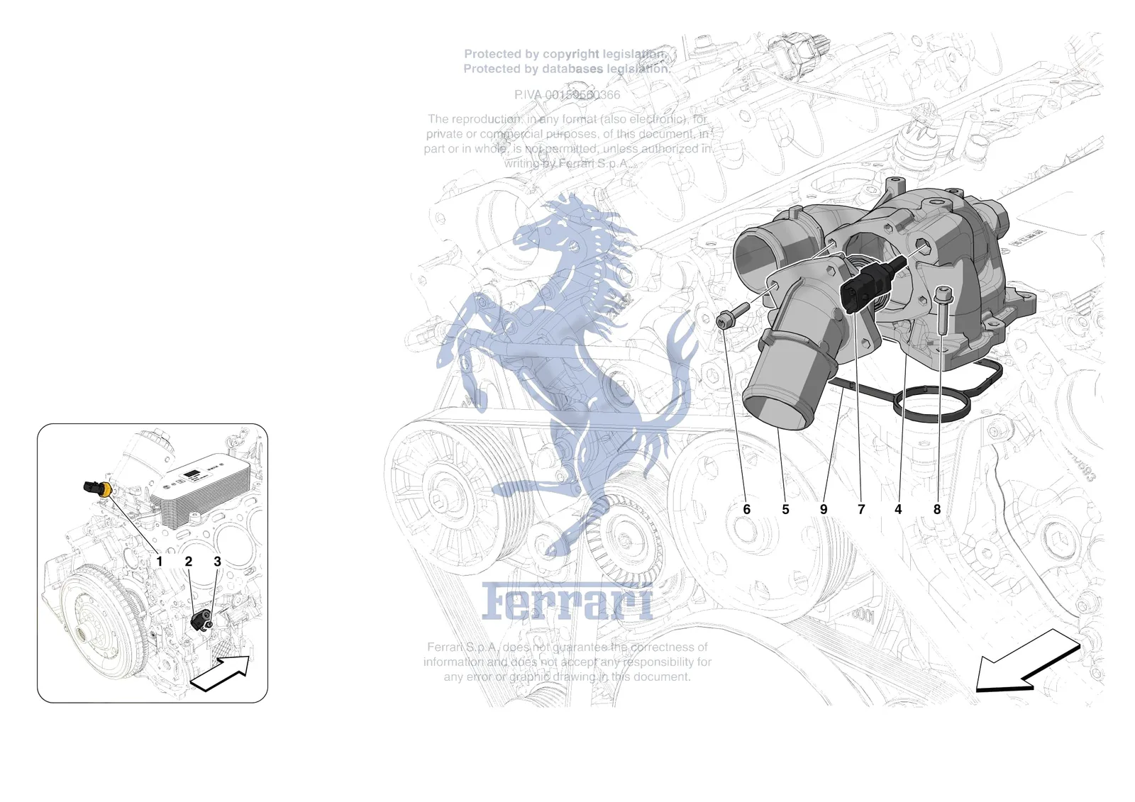 Ferrari Roma Spider [ENGINE] - B.27 - ENGINE TEMPERATURE AND PRESSURE REGULATORS exploded diagram